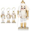 Miniatyrbild 3 av 4: Juldekoration i trä - SPRINGOS - Nötknäckare - 3 st - 8 cm - Vit