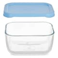 Miniatyrbild 3 av 3: Lunchlåda Pasabahce Snow Blå Transparent Glas Polyetylen 420 ml 12,5 x 6 x 9,5 cm (12 antal)