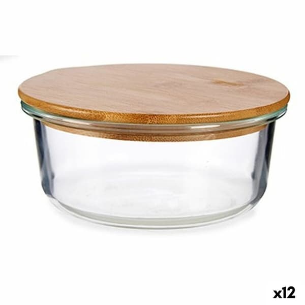 Rund matlåda med lock Vivalto LHB-HR-620F Bambu 15 x 6,5 x 15 cm (12 antal)