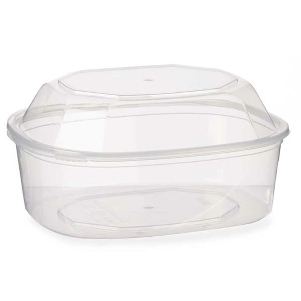 Rektangulär matlåda med lock Leknes BS1500ROIOV Transparent polypropen 1,5 L 18 x 10,5 x 21,5 cm (8 antal)