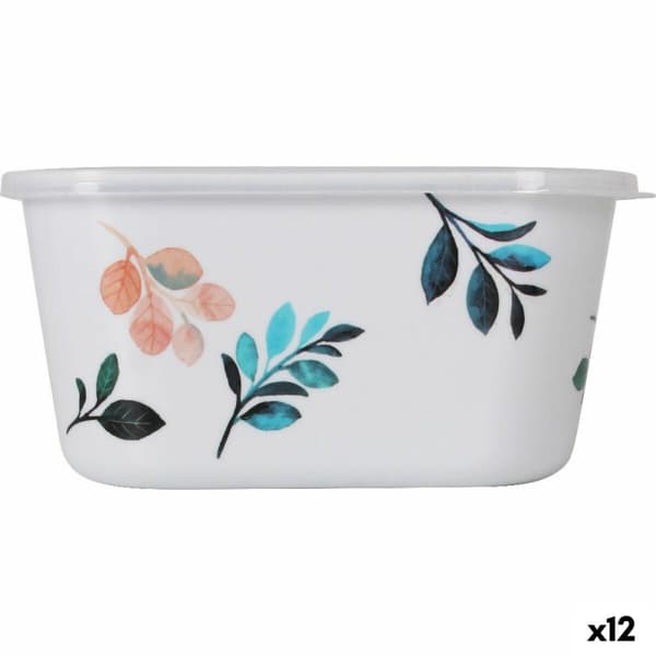 Fyrkantig matlåda med lock La Mediterránea Alba Melamin 15,5 x 15,5 x 7,5 cm (12 antal)