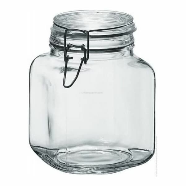 Glasburk Borgonovo 33211 Hermetisk Transparent 1,7 L 12 x 12 x 17 cm (6 antal)