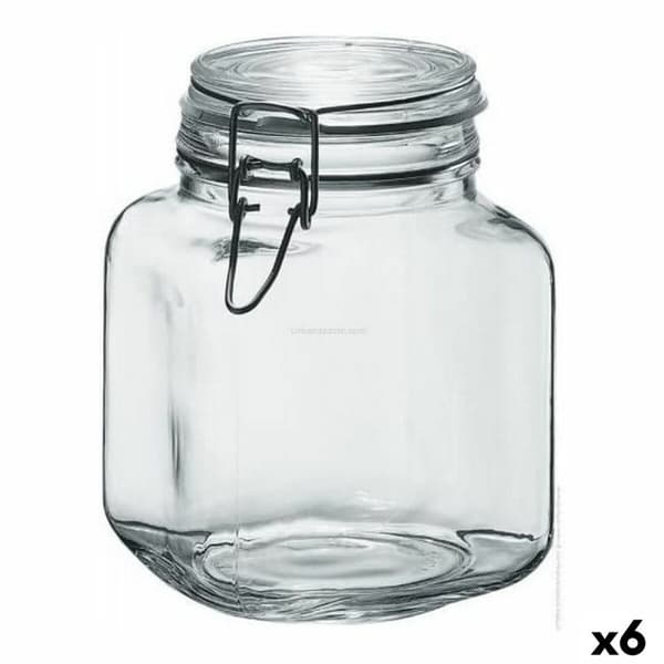 Glasburk Borgonovo 33211 Hermetisk Transparent 1,7 L 12 x 12 x 17 cm (6 antal)