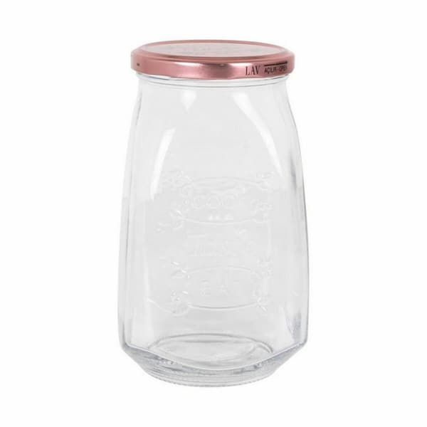 Genomskinlig glasburk Inde Tasty 1,05 L Med lock (12 antal)