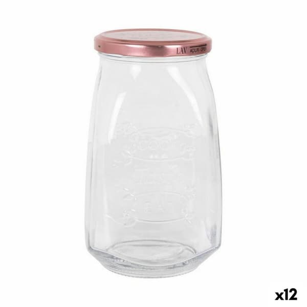 Genomskinlig glasburk Inde Tasty 1,05 L Med lock (12 antal)