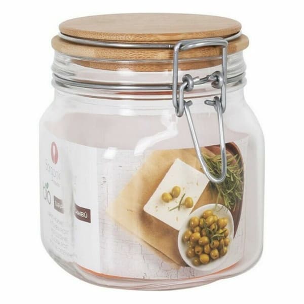 Burk Borgonovo 750 ml Hermetisk Bambu 10 x 10 x 13 cm (6 antal)