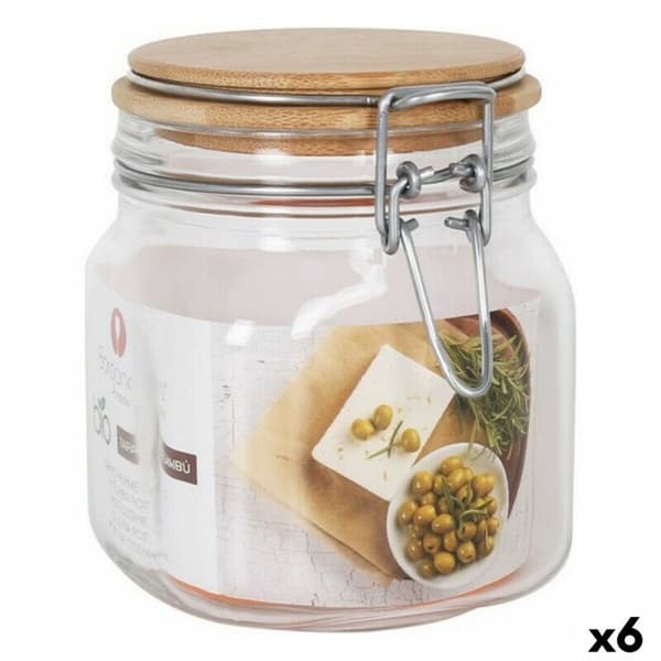 Burk Borgonovo 750 ml Hermetisk Bambu 10 x 10 x 13 cm (6 antal)