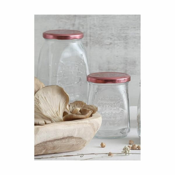 Genomskinlig glasburk Inde Tasty 550 ml Med lock (12 antal)