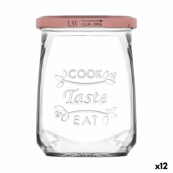 Genomskinlig glasburk Inde Tasty 550 ml Med lock (12 antal)