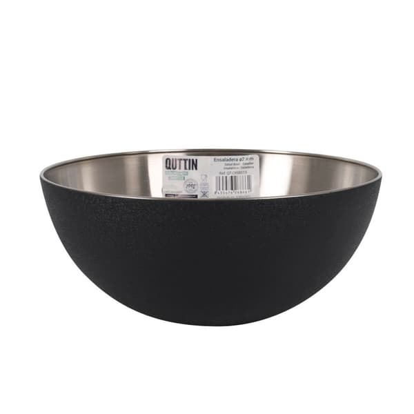 Salladsskål Quttin   Svart Silvrig 29 x 12 cm Stål (4 antal)