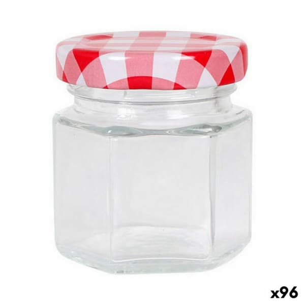 Genomskinlig glasburk Mediterraneo Glas 45 ml (96 antal)