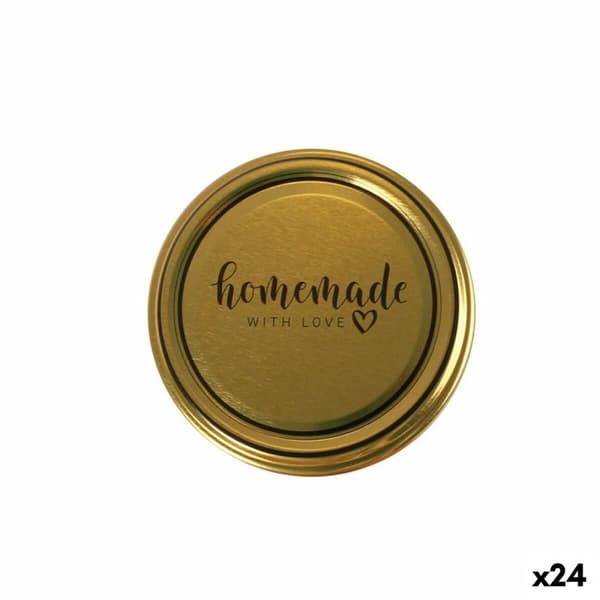 Set med lock Sarkap Homemade Gyllene 6 Delar 8,5 x 0,8 cm (24 antal)