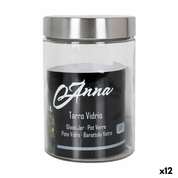 Burk Anna 1,25 L Glas Stål (12 antal)