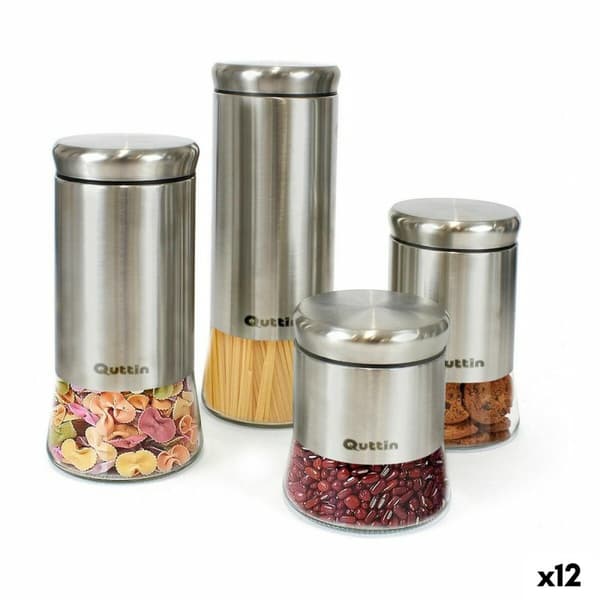 Burk Quttin Stål Glas 11,5 x 11,5 x 23,5 cm (12 antal) (1700 ml)