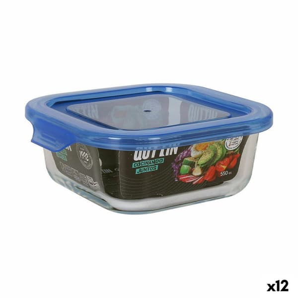 Lunchlåda Quttin   Blå 14 x 14 x 5,5 cm (12 antal)