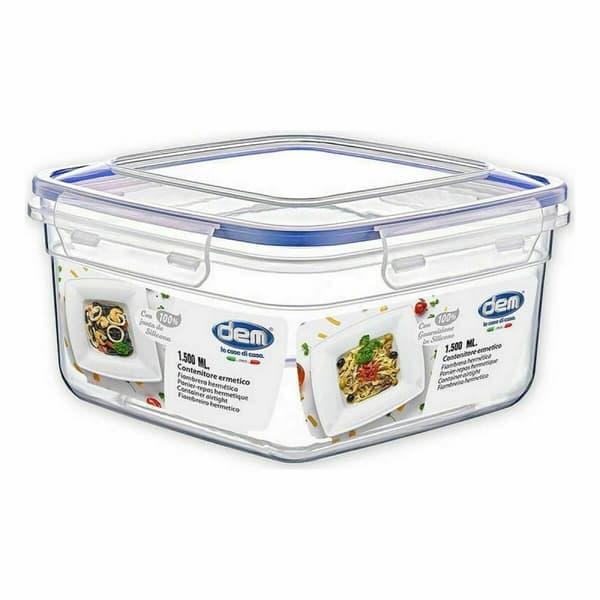 Hermetisk matlåda Dem 1,5 L 18 x 18 x 10 cm (12 antal)