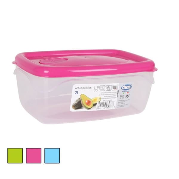 Hermetisk matlåda Dem Rektangulär 22,5 x 15,5 x 9,5 cm (12 antal)
