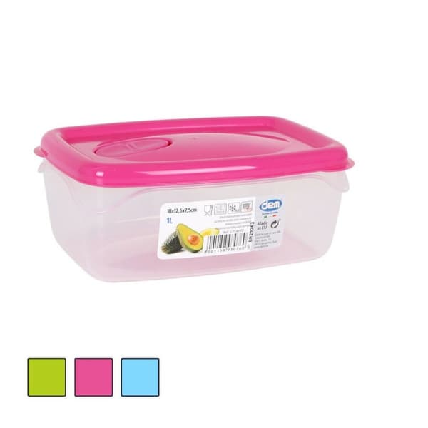 Hermetisk matlåda Dem Rektangulär 18 x 12,5 x 7,5 cm (24 antal)