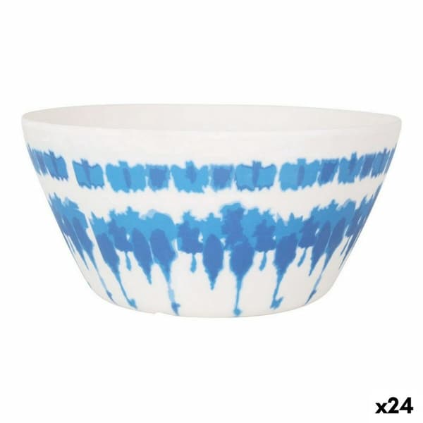 Salladsskål Santa Clara Tie-Dye Blå Vit Melamin (24 antal)