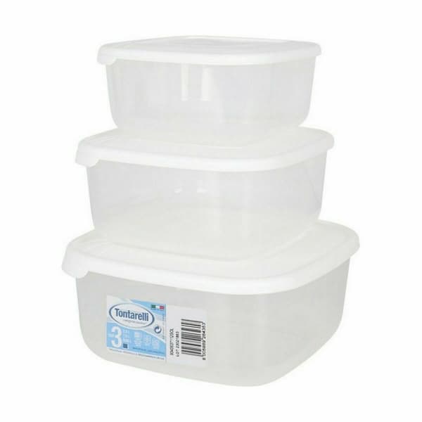 Lunchlådor, set 3 Tontarelli Family Vit 20 x 20 x 9,4 cm (20 antal)