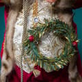 Miniatyrbild 3 av 4: TD® jultomte prydnad 45cm*24cm*13cm Dekoration Lämplig till jul