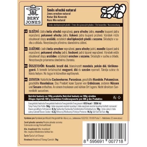 Bery Jones Blandade naturliga nötter 1kg