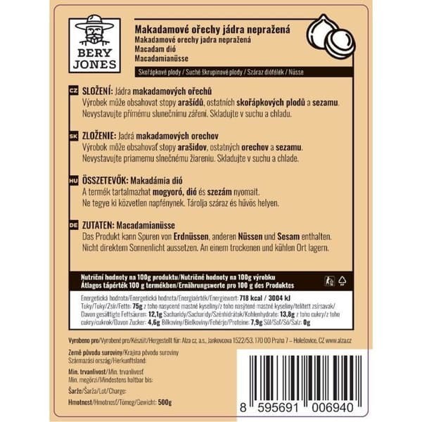 Bery Jones Makadamianötter 500g