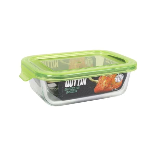 Lunchlåda Quttin Grön Rektangulär 375 ml 17 x 11 x 5 cm (12 antal)