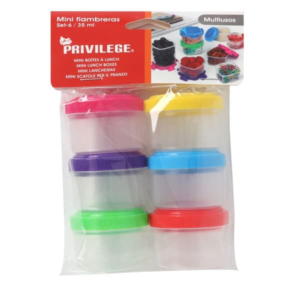 Lunchlådor, set Privilege 35 ml Ø 4,5 x 3 cm 6 Delar (24 antal)