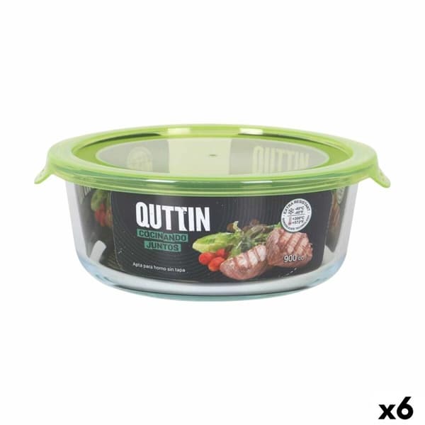 Lunchlåda Quttin Grön 900 ml 19 x 18 x 7 cm (6 antal)