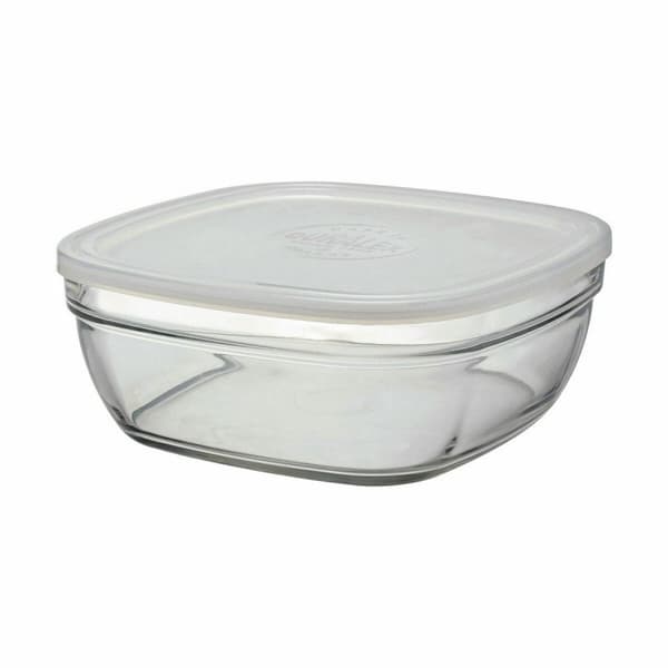 Fyrkantig matlåda med lock Duralex FreshBox 3 L 23 x 23 x 9 cm (4 antal)