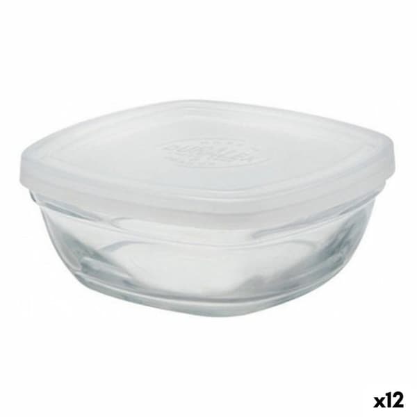 Fyrkantig matlåda med lock Duralex FreshBox Transparent 150 ml (12 antal)