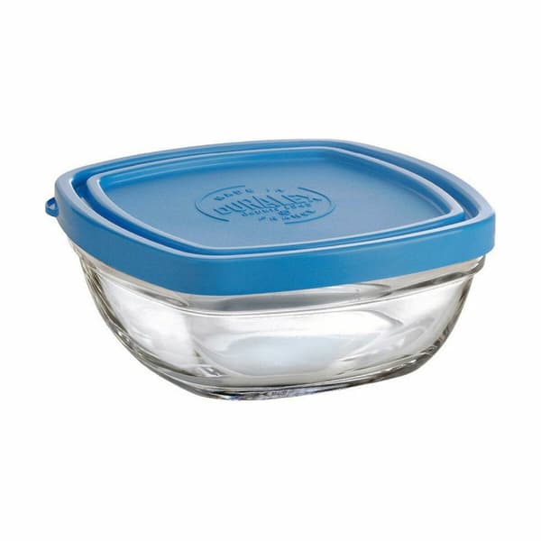 Fyrkantig matlåda med lock Duralex FreshBox Blå 300 ml 11 x 11 x 5 cm (12 antal)