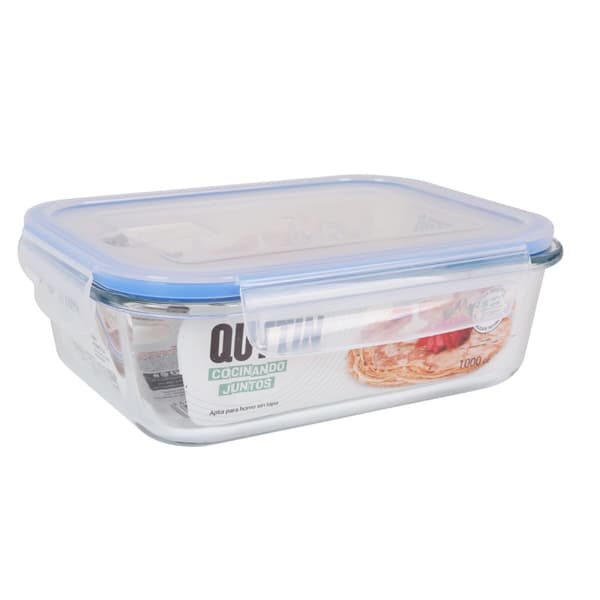 Hermetisk matlåda Quttin Transparent Rektangulär 1L (6 antal)