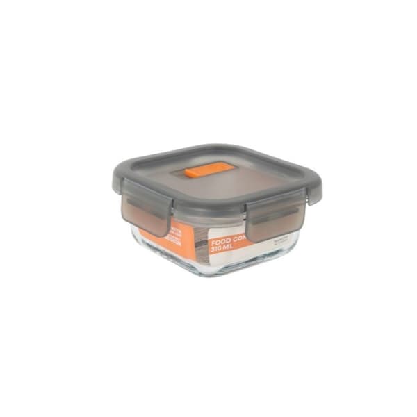 Hermetisk matlåda MasterChef Grå Transparent Fyrkantig 310 ml (12 antal)