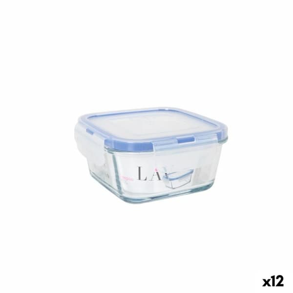 Hermetisk matlåda LAV Blå Transparent 375 ml (12 antal)