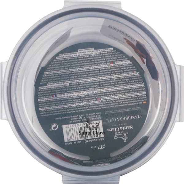 Hermetisk matlåda Santa Clara Transparent Ø 17 cm 0,9 l (6 antal)