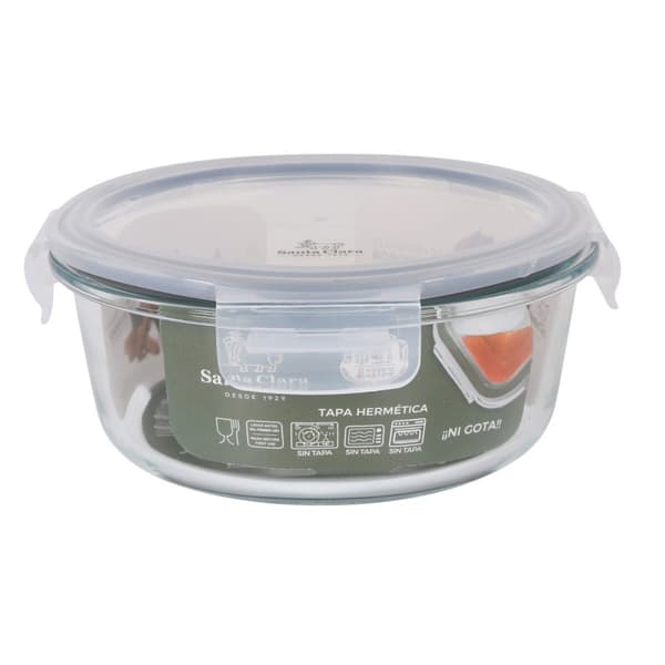 Hermetisk matlåda Santa Clara Transparent Ø 17 cm 0,9 l (6 antal)