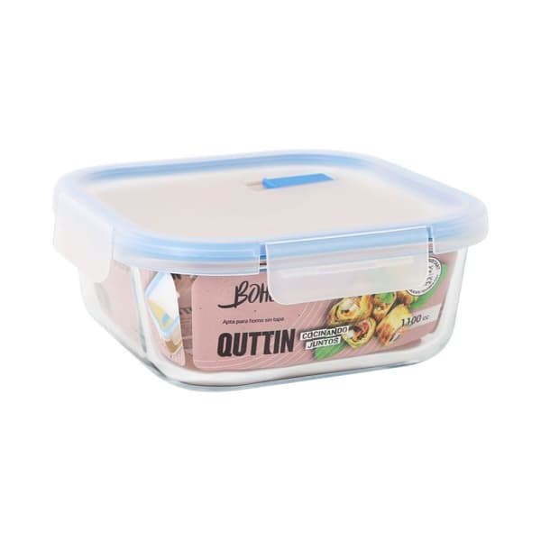 Hermetisk matlåda Quttin Boho Transparent 1,1 L (6 antal)