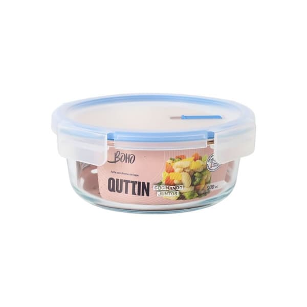 Hermetisk matlåda Quttin Boho Transparent 0,9 l (6 antal)