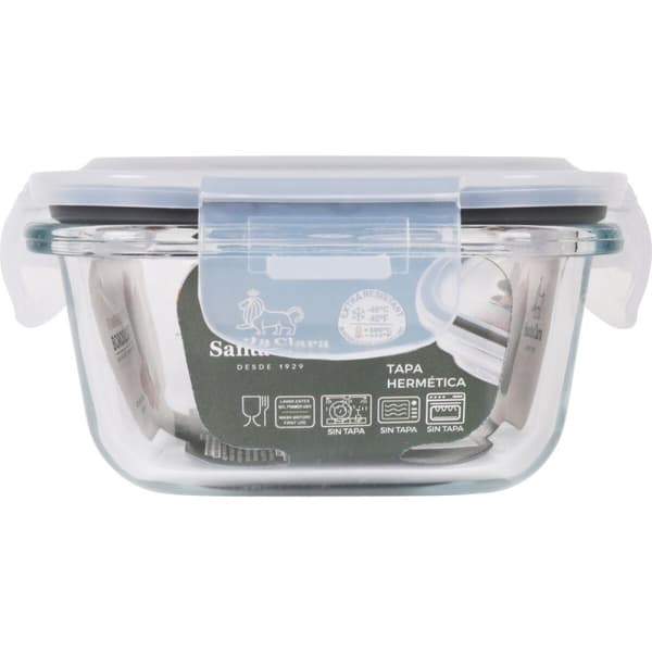 Hermetisk matlåda Santa Clara Transparent Rektangulär 375 ml (12 antal)