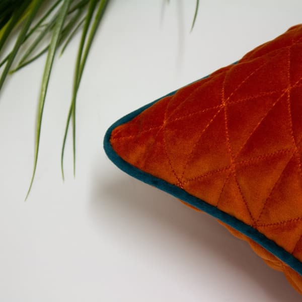 Riva Home Quartz Cushion Cover with Geometric Diamond Design