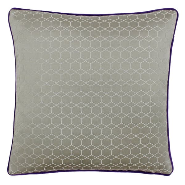Riva Paoletti Balham Cushion Cover Taupe/Purple 45x45cm