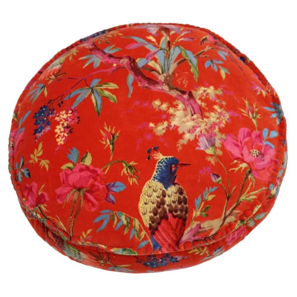 Riva Paoletti Paradise Round Cushion Cover Orange 50 x 50 x 12cm