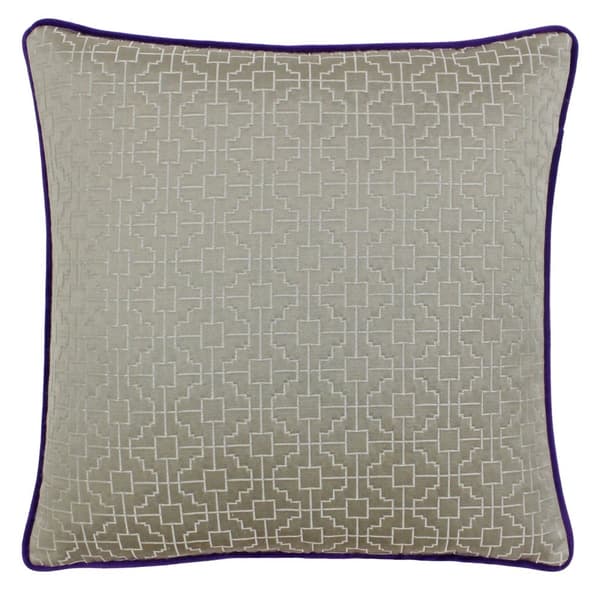 Riva Paoletti Belsize Cushion Cover Taupe/Purple 45x45cm