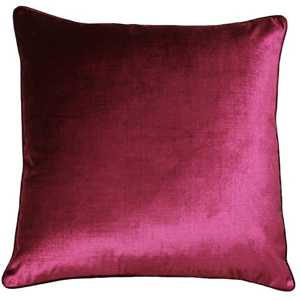 Riva Paoletti Luxe Velvet kuddfodral av sammet Cranberry 55 x 55cm