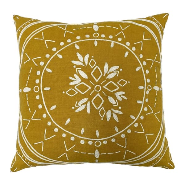 Furn Mandala Cushion Cover Ochre Yellow One Size