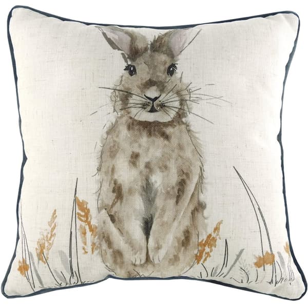 Evans Lichfield Oakwood Hare Cushion Cover Off White/Brown/Grey One Size