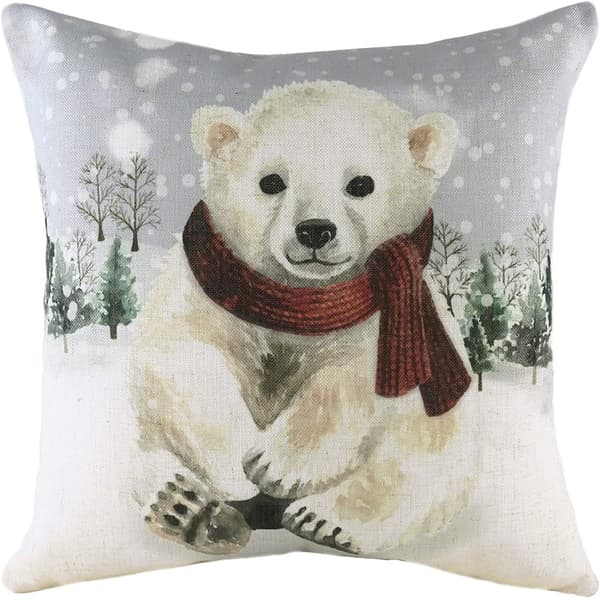 Evans Lichfield Snöig isbjörn kuddfodral Multicoloured One Size