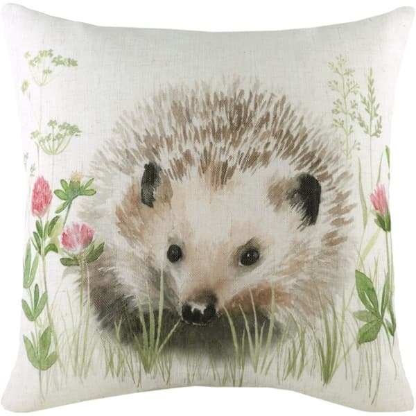 Evans Lichfield Hedgerow Hedgehog Igelkott Kuddfodral Off White/Brown/Green One Size